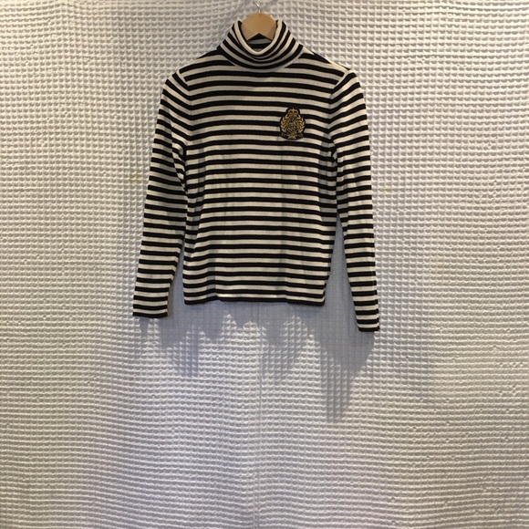 Ralph Lauren Sweaters - Ralph Lauren navy stripes turtleneck sweater
